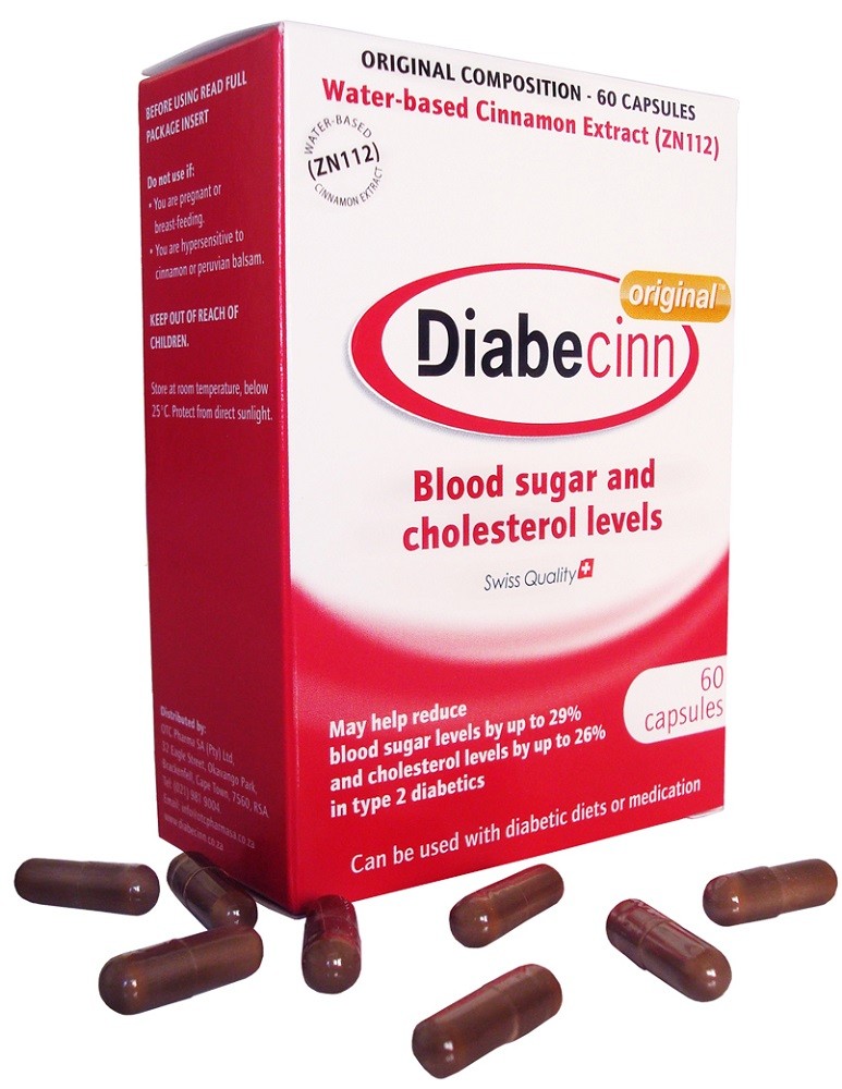 DIABECINN EXTRA CINNAMON TABLETS FOR DIABETICS 60 CAPS DIABETIC