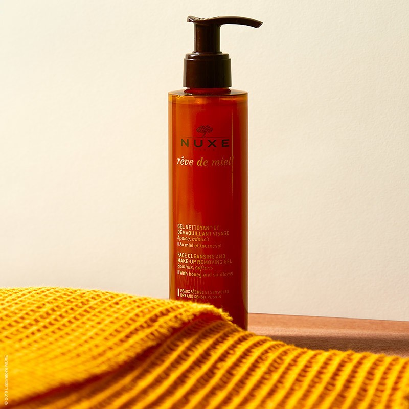 NUXE REVE DE MIEL FACE CLEANSING & MAKE UP REMOVING GEL 200ml FACE